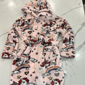 Girls fluffy, super soft, warm unicorn robe